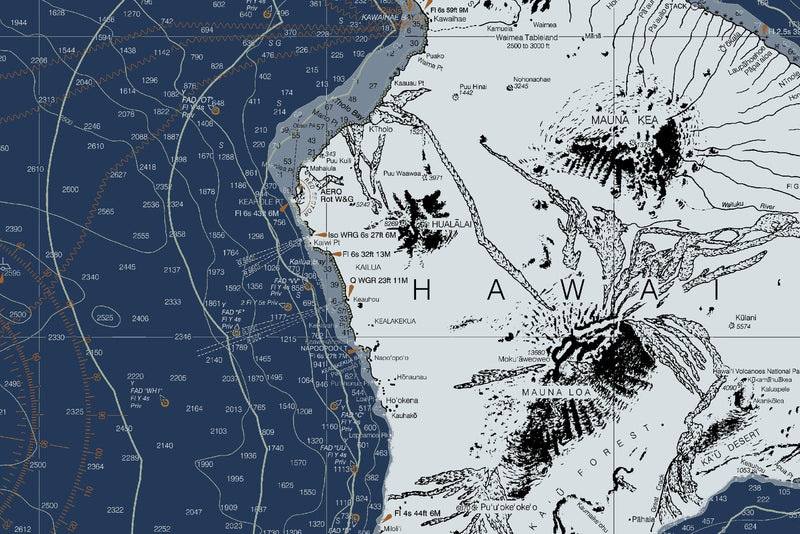 Hawaiian Islands Nautical Chart — Modern Edition — print detail 1