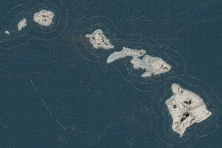 Hawaiian Islands Nautical Chart — Heritage Edition