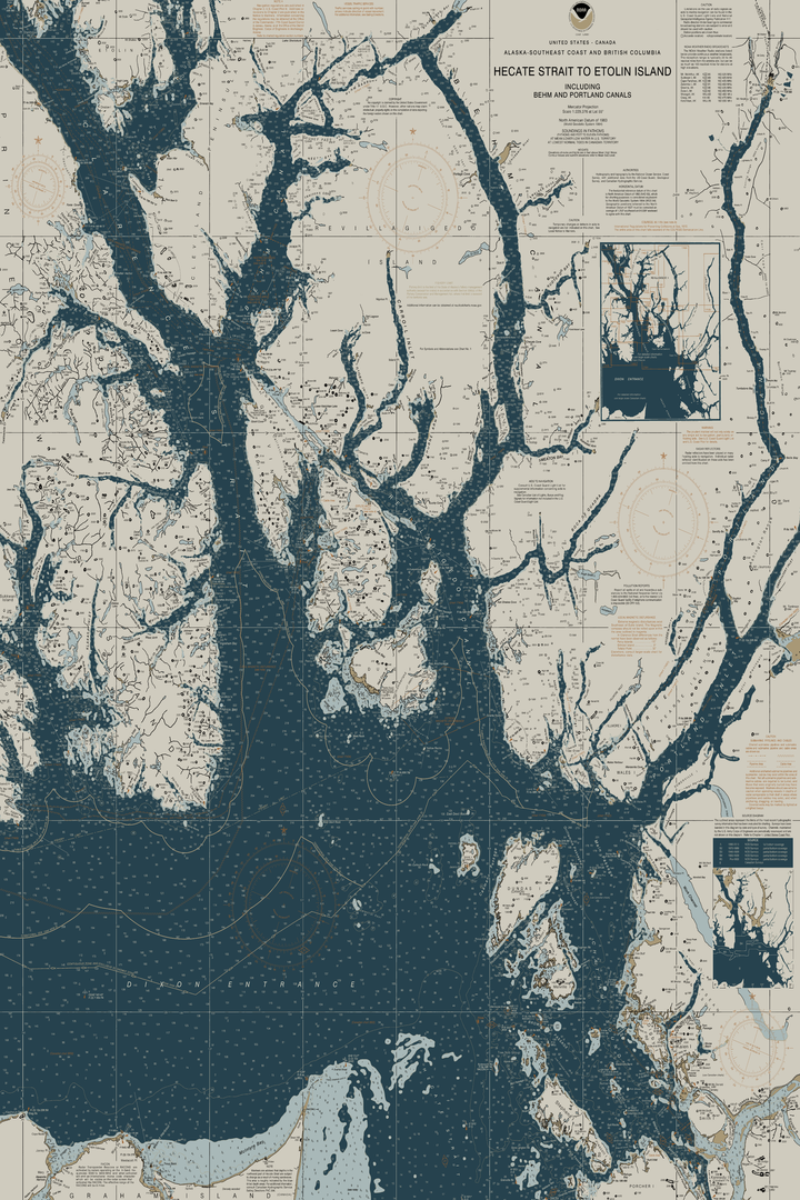 Hecate Strait to Etolin Island Including Behm and Portland Canals — Heritage Edition