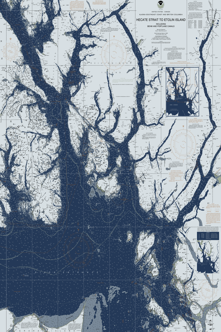 Hecate Strait to Etolin Island Including Behm and Portland Canals — Modern Edition — Modern Edition palette