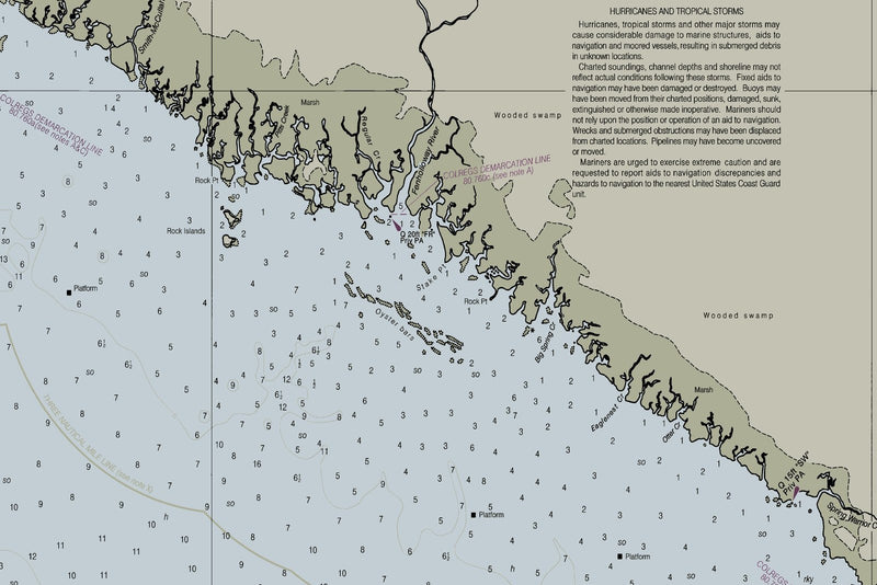 Horseshoe Point to Rock Islands — print detail 2
