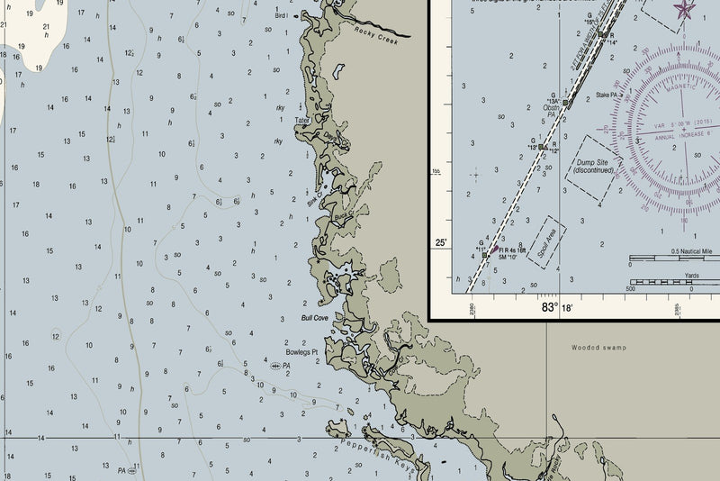 Horseshoe Point to Rock Islands — print detail 3