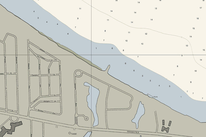 Huron Harbor — print detail 1