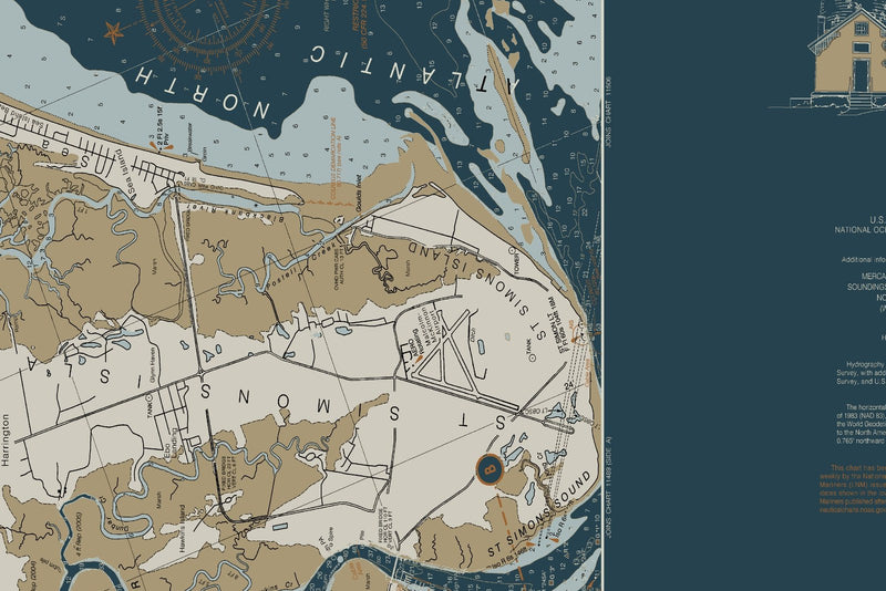Intracoastal Waterway Beaufort River to St. Simons Sound — Heritage Edition — print detail 1