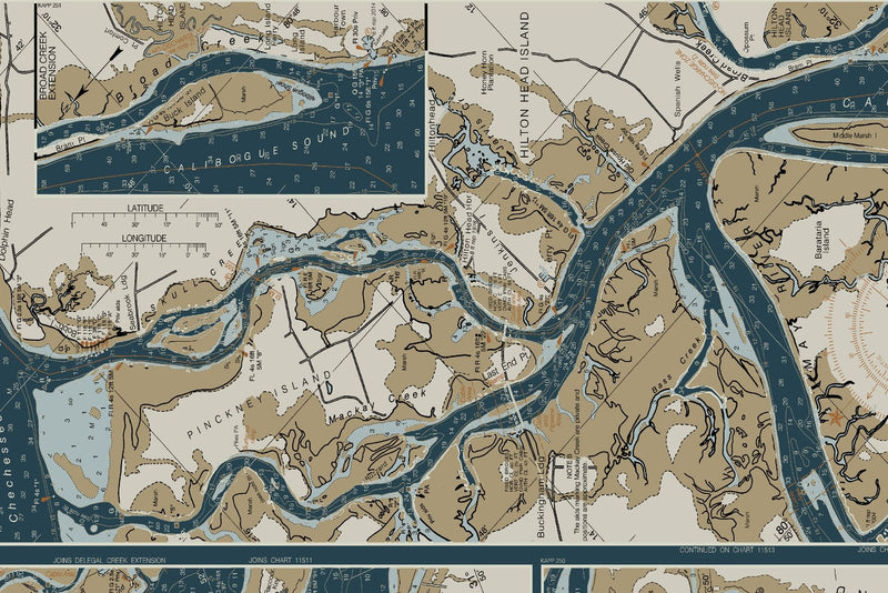 Intracoastal Waterway Beaufort River to St. Simons Sound — Heritage Edition — print detail 2