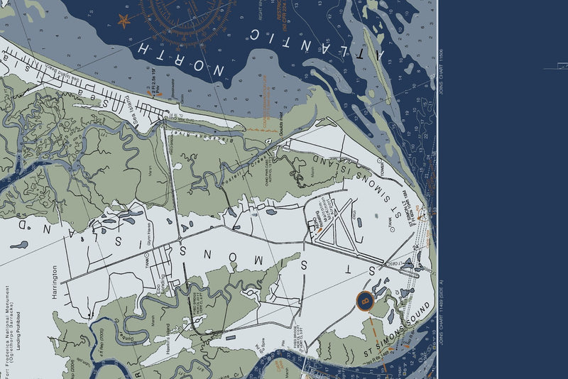 Intracoastal Waterway Beaufort River to St. Simons Sound — Modern Edition — print detail 1