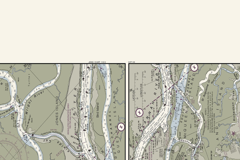 Intracoastal Waterway Beaufort River to St. Simons Sound — print detail 1