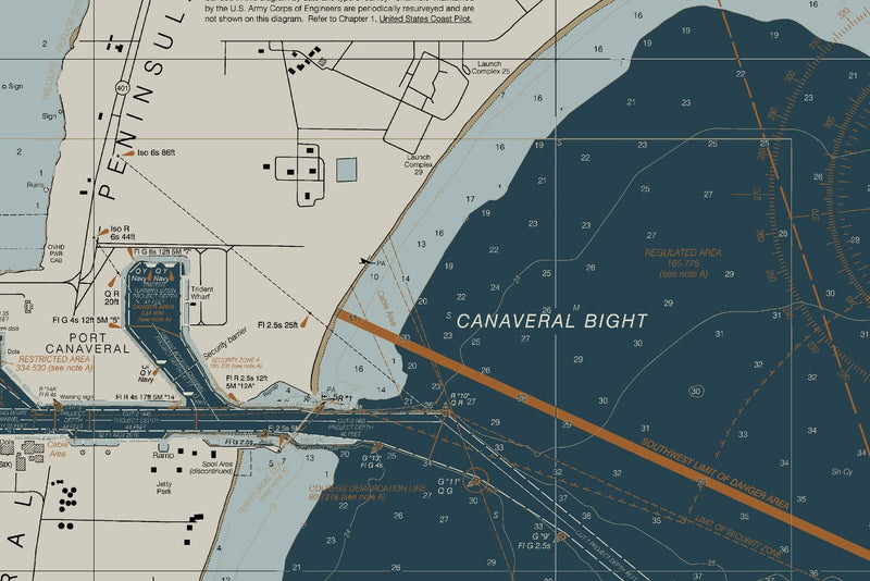 Intracoastal Waterway New Smyrna Beach to Haulover Canal — Heritage Edition — print detail 1