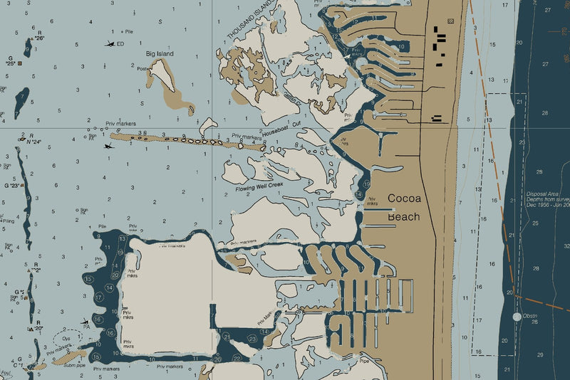 Intracoastal Waterway New Smyrna Beach to Haulover Canal — Heritage Edition — print detail 3