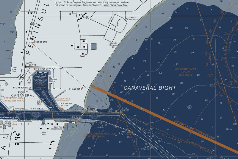 Intracoastal Waterway New Smyrna Beach to Haulover Canal — Modern Edition — print detail 1