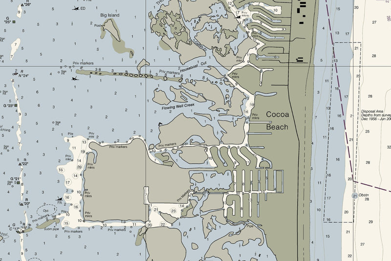 Intracoastal Waterway New Smyrna Beach to Haulover Canal — print detail 3