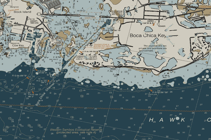 Intracoastal Waterway Sugarloaf Key to Key West — Heritage Edition — print detail 1