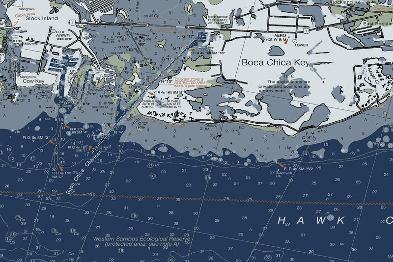 Intracoastal Waterway Sugarloaf Key to Key West — Modern Edition — print detail 1