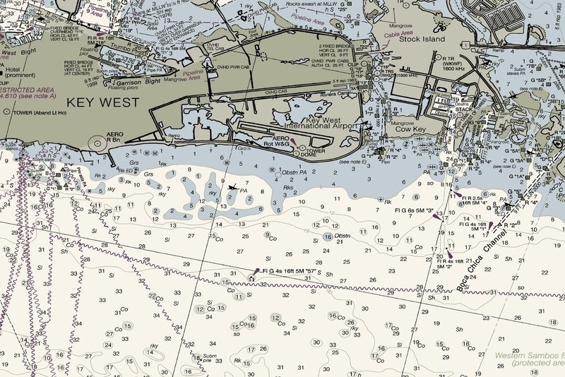 Intracoastal Waterway Sugarloaf Key to Key West — print detail 1