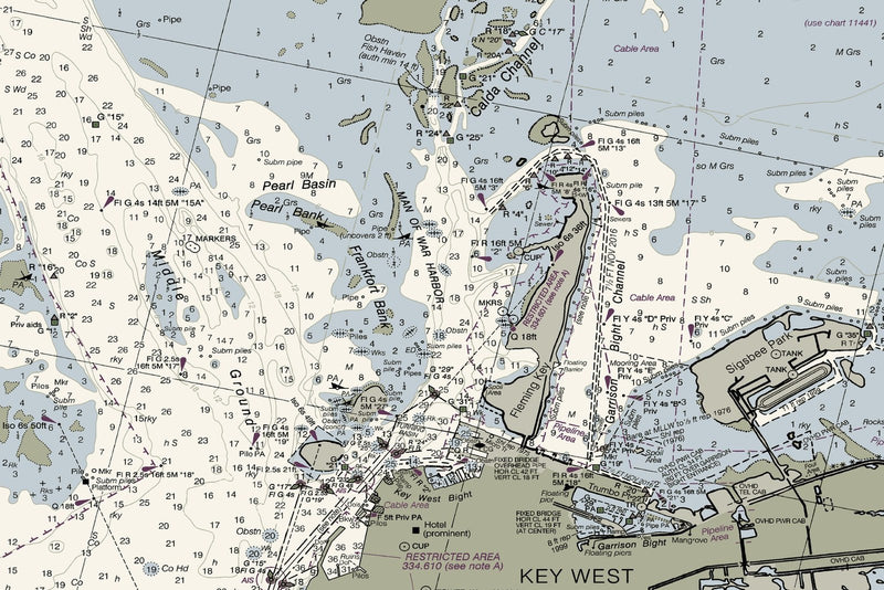 Intracoastal Waterway Sugarloaf Key to Key West — print detail 3