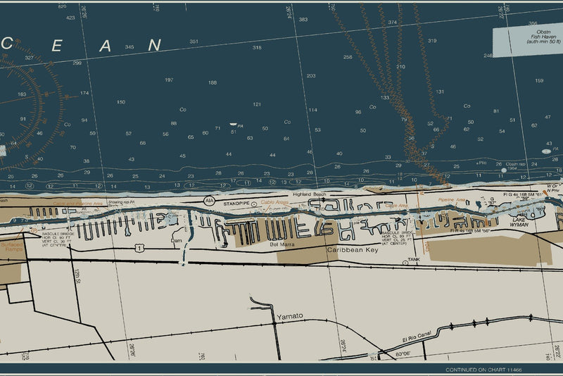 Intracoastal Waterway West Palm Beach to Miami — Heritage Edition — print detail 1