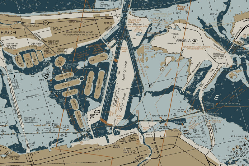 Intracoastal Waterway West Palm Beach to Miami — Heritage Edition — print detail 2