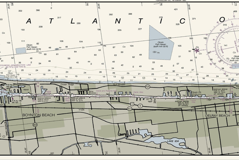 Intracoastal Waterway West Palm Beach to Miami — print detail 1