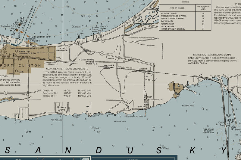 Islands in Lake Erie Nautical Chart — Heritage Edition — print detail 3