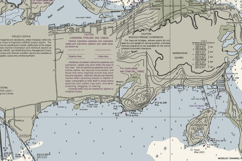 Islands in Lake Erie Nautical Chart — print detail 2