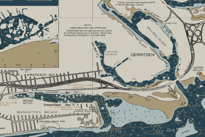Jamaica Bay and Rockaway Inlet — Heritage Edition — print detail 3