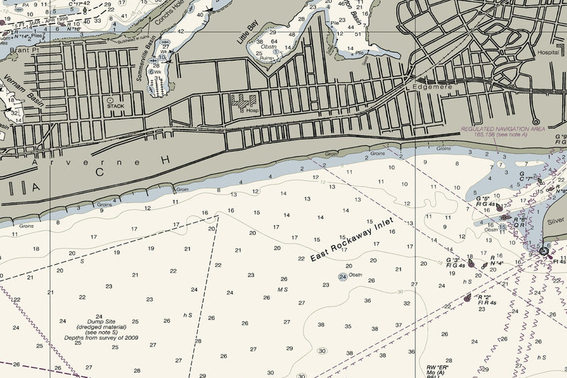 Jamaica Bay and Rockaway Inlet — print detail 1