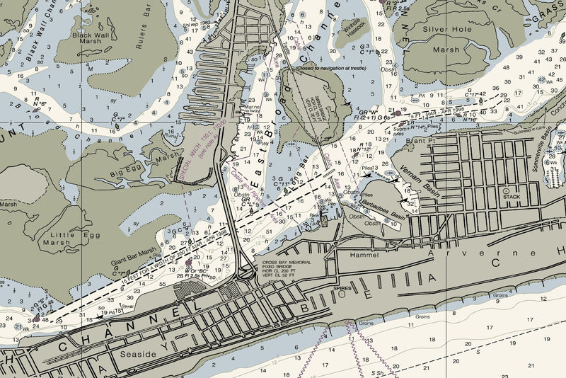 Jamaica Bay and Rockaway Inlet — print detail 2