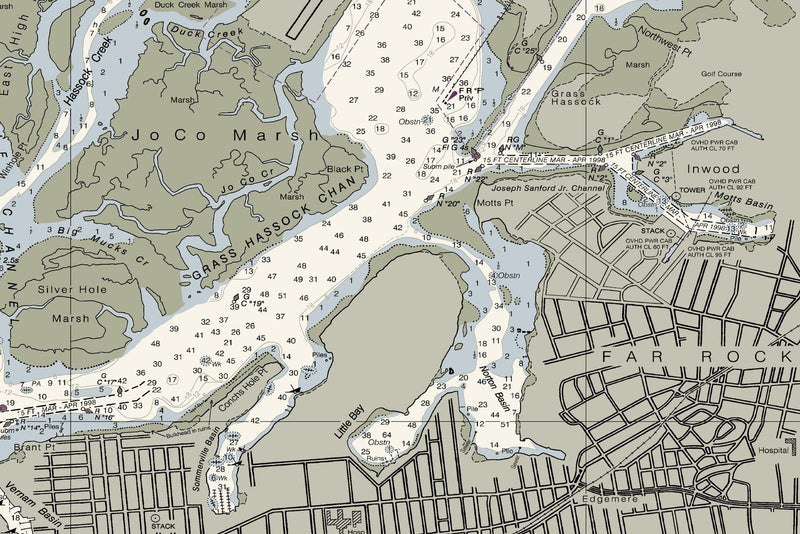 Jamaica Bay and Rockaway Inlet — print detail 3