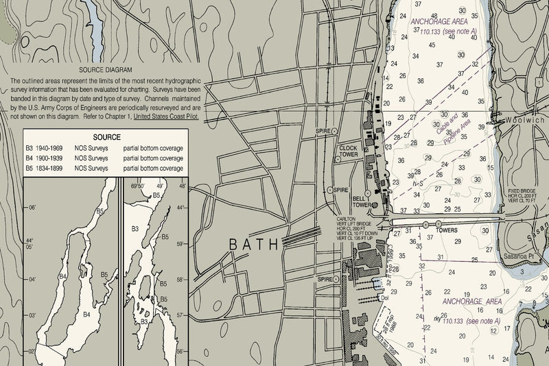 Kennebec River - Bath to Courthouse Point — print detail 1