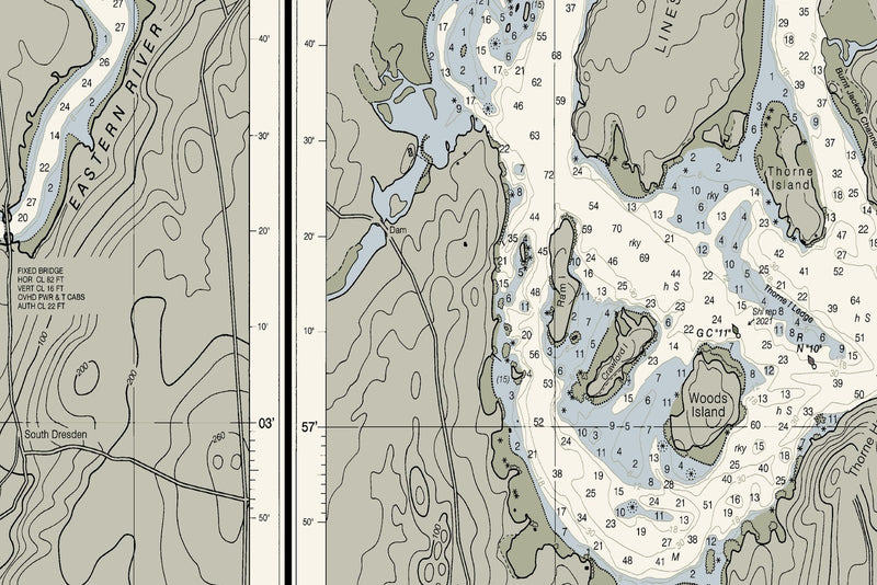 Kennebec River - Bath to Courthouse Point — print detail 2