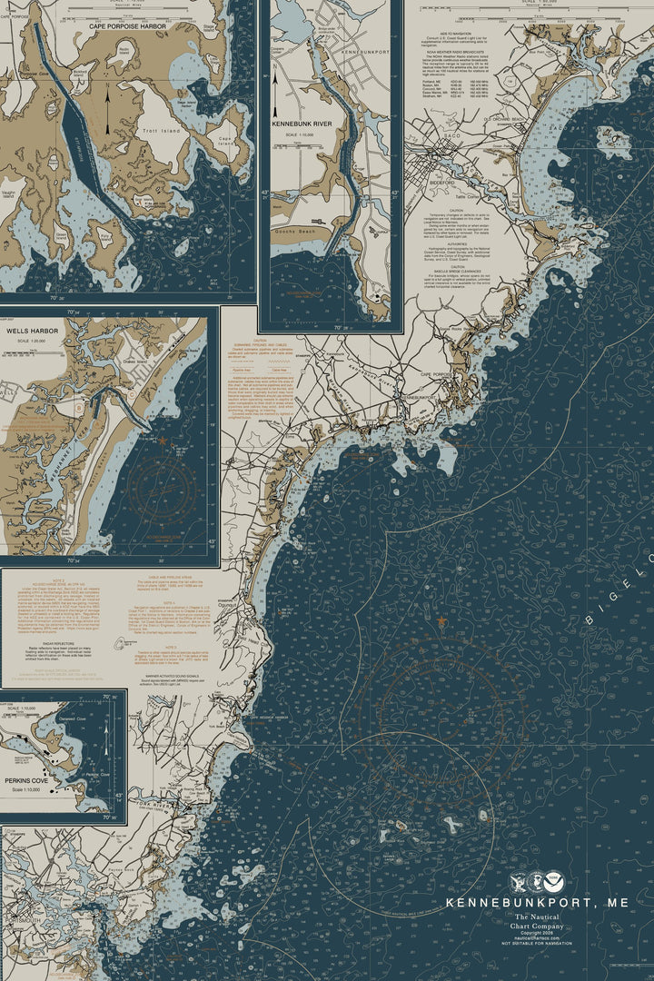 Kennebunkport, ME Nautical Chart — Heritage Edition