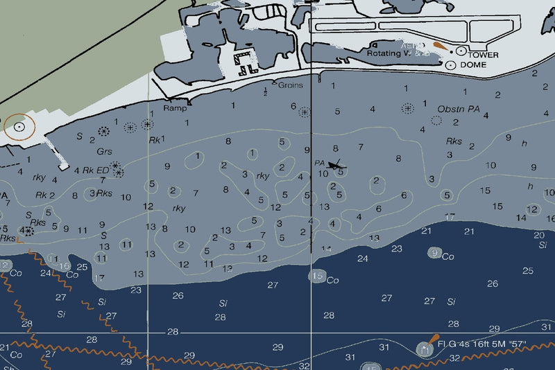 Key West and Vicinity Nautical Chart — Modern Edition — print detail 1