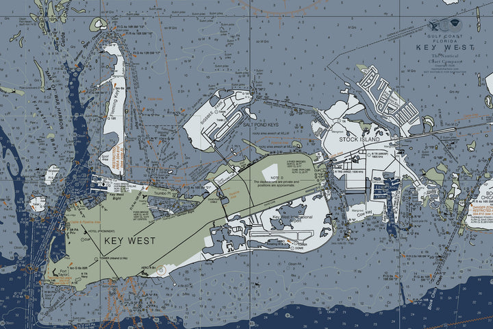 Key West Nautical Chart — Modern Edition — Modern Edition palette