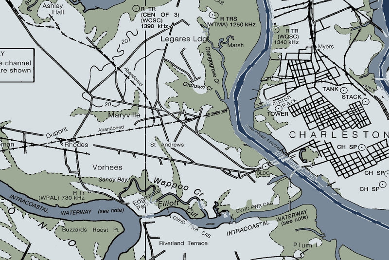 Kiawah & Seabrook Islands Nautical Chart — Modern Edition — print detail 3