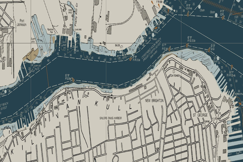 Kill Van Kull and Northern Part of Arthur Kill — Heritage Edition — print detail 1
