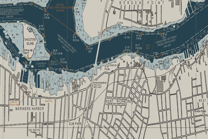Kill Van Kull and Northern Part of Arthur Kill — Heritage Edition — print detail 2