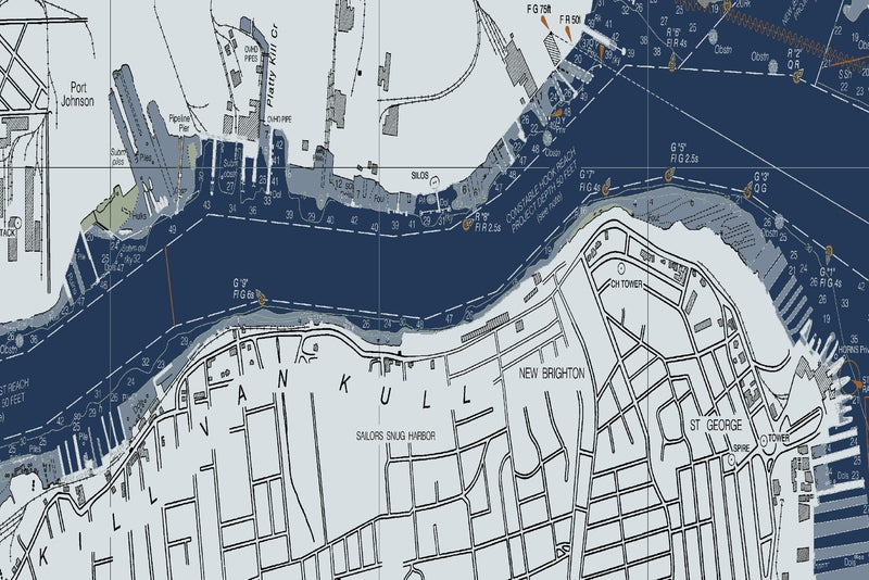 Kill Van Kull and Northern Part of Arthur Kill — Modern Edition — print detail 1