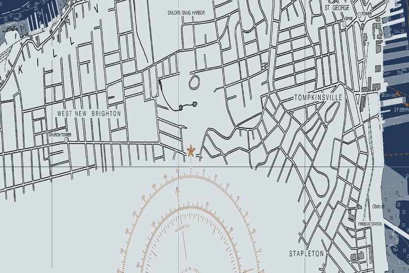 Kill Van Kull and Northern Part of Arthur Kill — Modern Edition — print detail 3