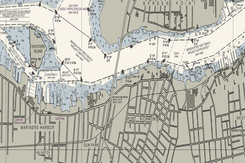 Kill Van Kull and Northern Part of Arthur Kill — print detail 2