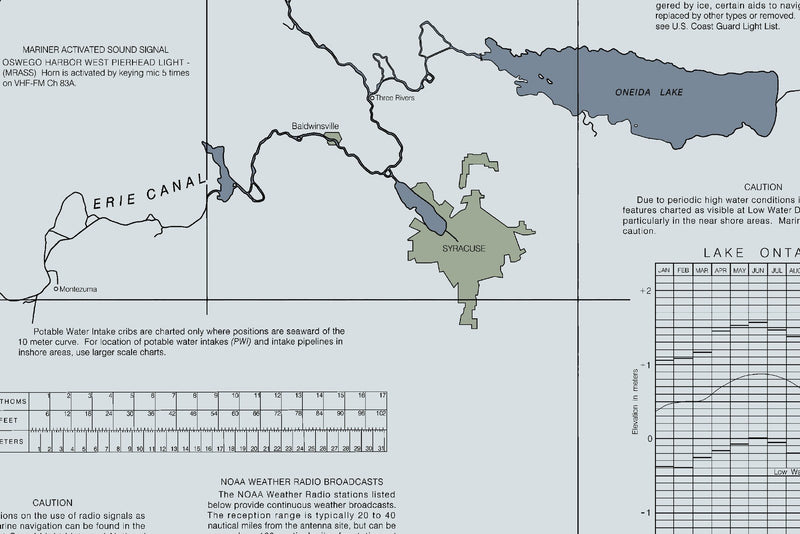 Lake Ontario Nautical Chart — Modern Edition — print detail 3