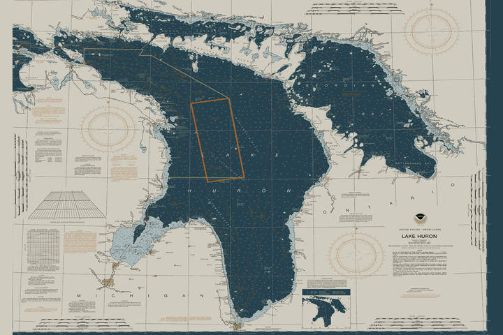 Lake Huron Nautical Chart — Heritage Edition