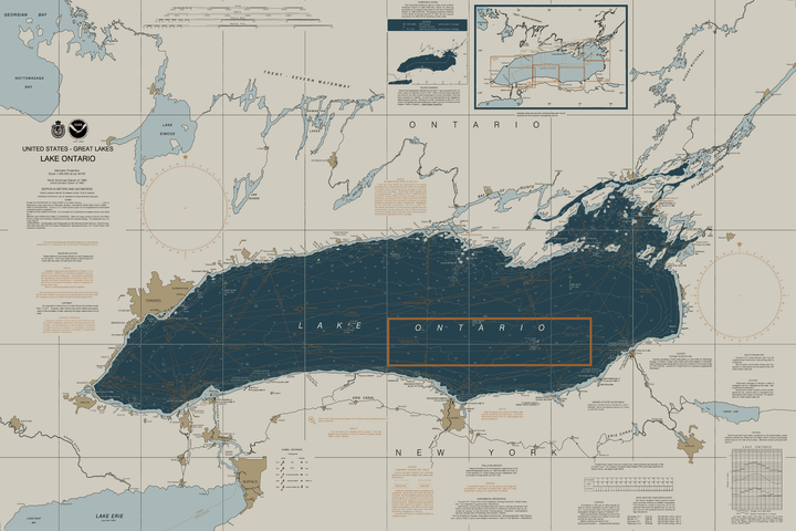 Lake Ontario Nautical Chart — Heritage Edition