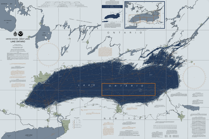 Lake Ontario Nautical Chart — Modern Edition — Modern Edition palette