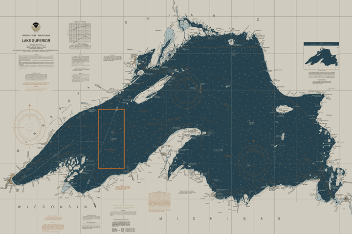 Lake Superior Nautical Chart — Heritage Edition