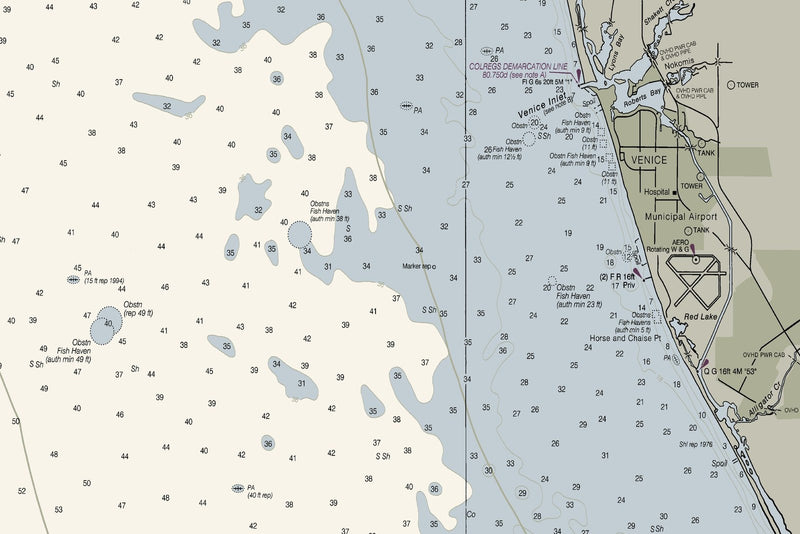 Lemon Bay to Passage Key Inlet Nautical Chart — print detail 1