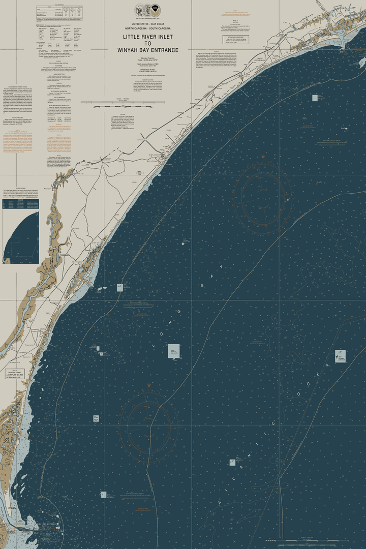 Little River Inlet To Murrells Inlet Nautical Chart — Heritage Edition