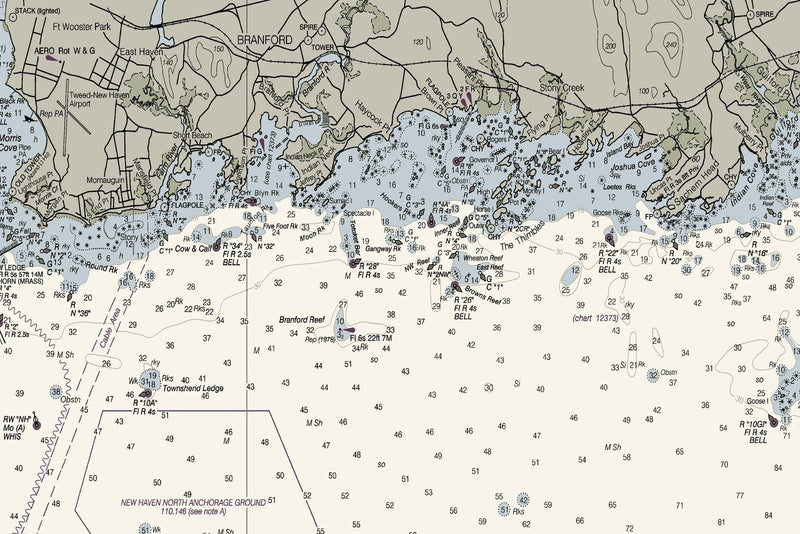 Long Island Sound - Eastern Part Nautical Chart — print detail 1
