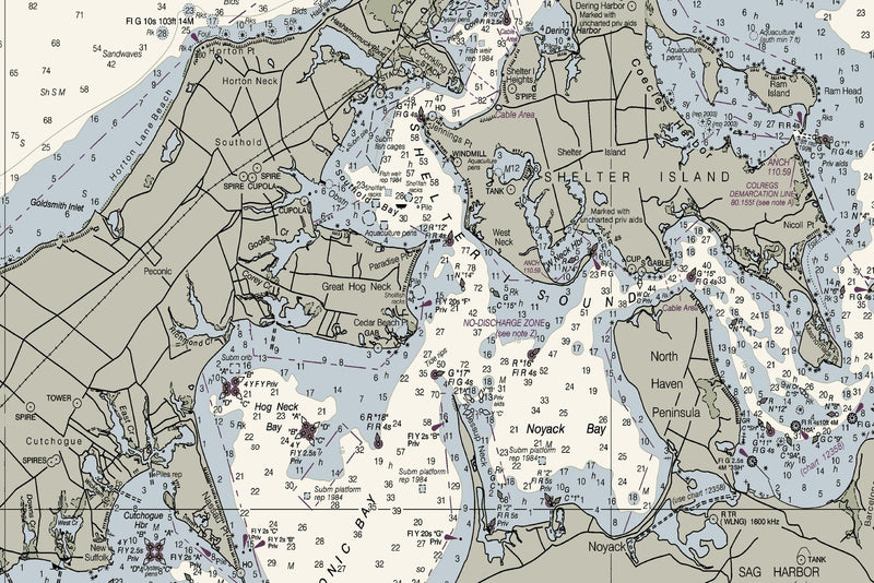 Long Island Sound - Eastern Part Nautical Chart — print detail 2