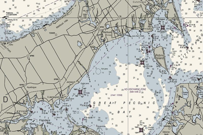 Long Island Sound - Eastern Part Nautical Chart — print detail 3