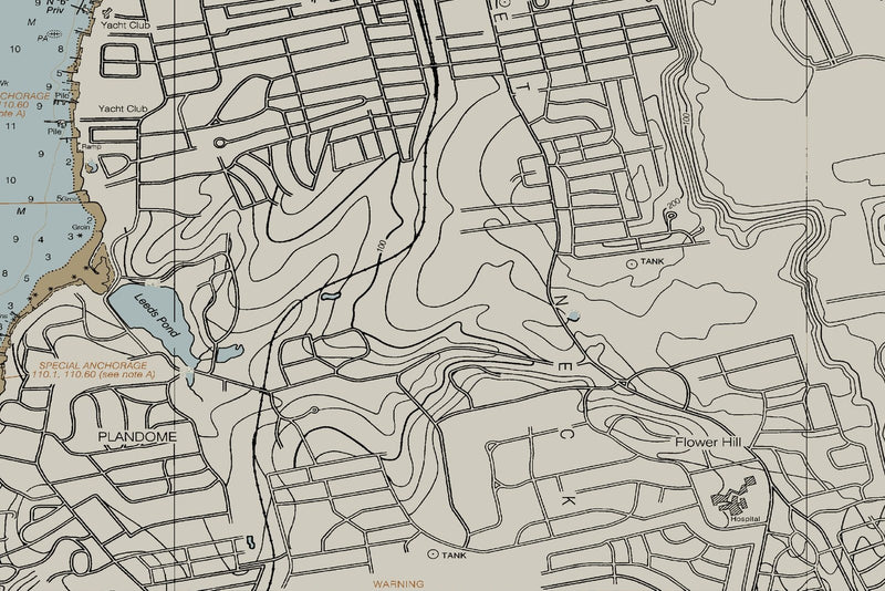 Long Island Sound And East River - Hempstead To Tallman Nautical Chart — Heritage Edition — print detail 3